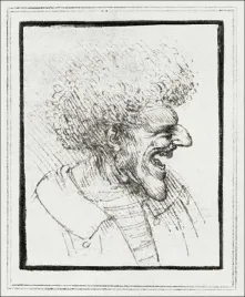 caricature-of-a-man-with-bushy-hair-leonardo-da-vinci-plakat-60x60-cm