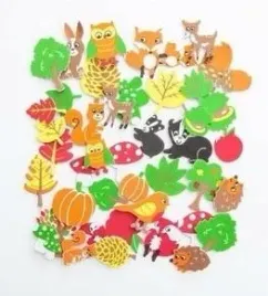 naklejki-z-pianki-z-nadrukiem-las-96szt