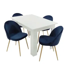 stol-modern-120-bialy-i-4-krzesla-denwer-velvet-granatowe