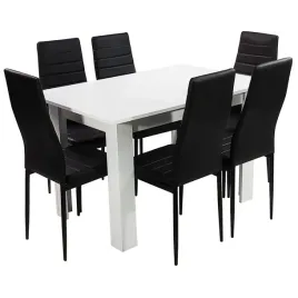 zestaw-stol-modern-120-bialy-i-6-krzesel-nicea-czarnych