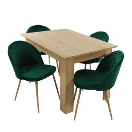 stol-modern-120-sonoma-i-4-krzesla-denwer-velvet-zielone
