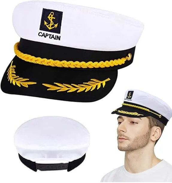 REGULOWANA CZAPKA KAPELUSZ KAPITAN MARYNARZ PILOT IMPREZA KOSTIUM HALLOWEEN