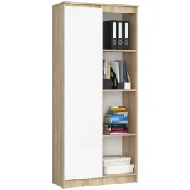 regal-biurowy-r-80cm-clp-1-drzwi-4-polki-sonoma-bialy
