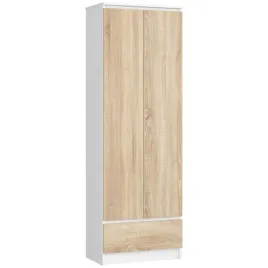 regal-biurowy-szafa-r-60cm-clp-1-szuflada-2-drzwi-bialy-sonoma