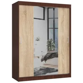 szafa-przesuwna-150cm-clp-z-lustrem-wenge-sonoma