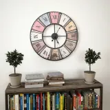 zegar-scienny-retro-metal-mdf-60cm-roznokolorowy-stan-nowy