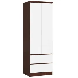 szafa-star-s60-2-drzwi-2-szuflady-wenge-biala