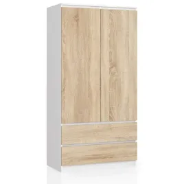 szafa-s-90cm-2-drzwi-2-szuflady-biala-sonoma
