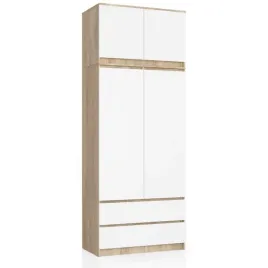 szafa-z-nadstawka-s-90cm-2-drzwi-2-szuflady-dab-sonoma-biala