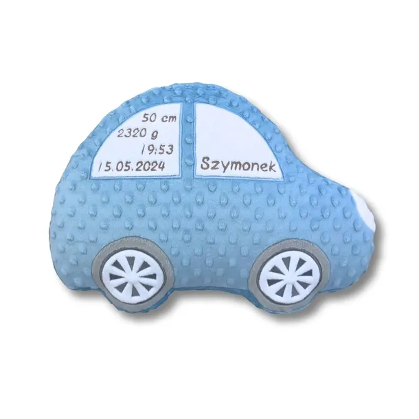 poduszka-samochod-auto-metryczka-narodziny-chlopca