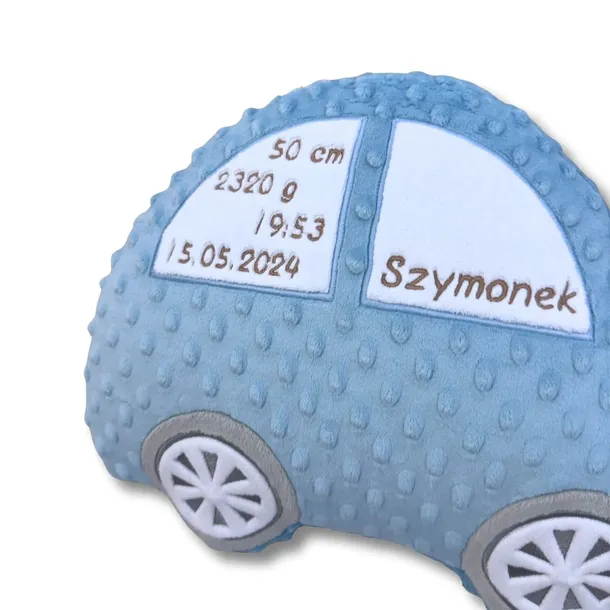 poduszka-samochod-auto-metryczka-narodziny-chlopca-plec-chlopcy-dziewczynki