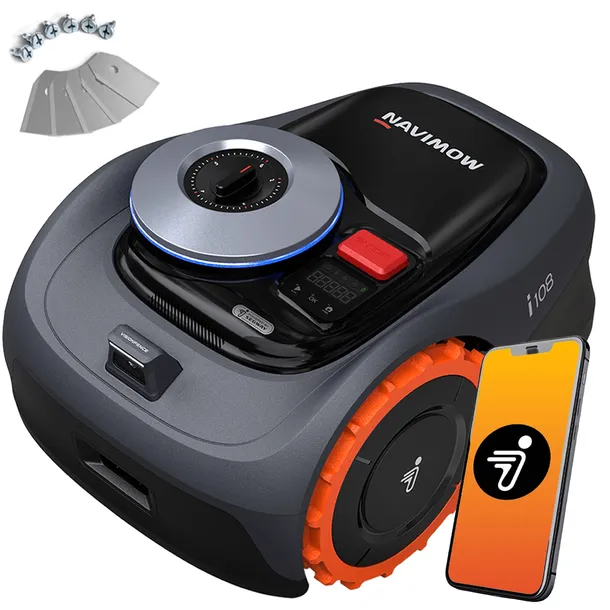 Robot SEGWAY NAVIMOW i108E GPS Kosiarka RTK Bez kabla do 800m2 NOŻE GRATIS
