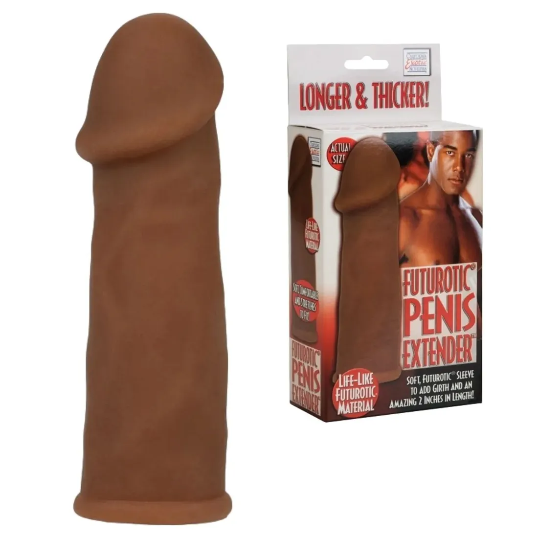 calexotics-futurotic-penis-extender-brown-realistyczna-nakladka-na-penisa-stan-nowy