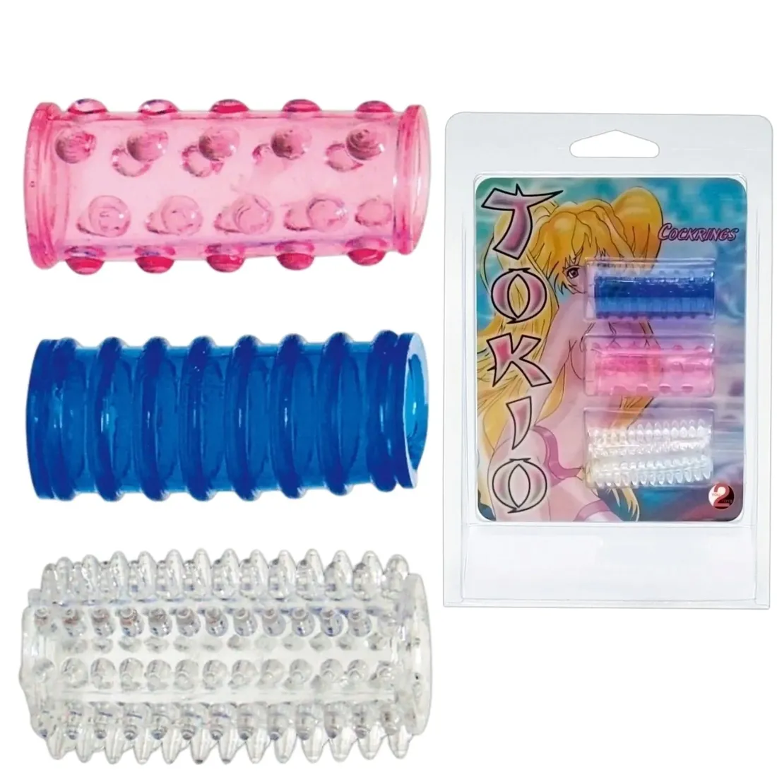 you2toys-tokio-sleeves-zestaw-stymulujacych-nakladek-na-penisa-3-szt-stan-nowy