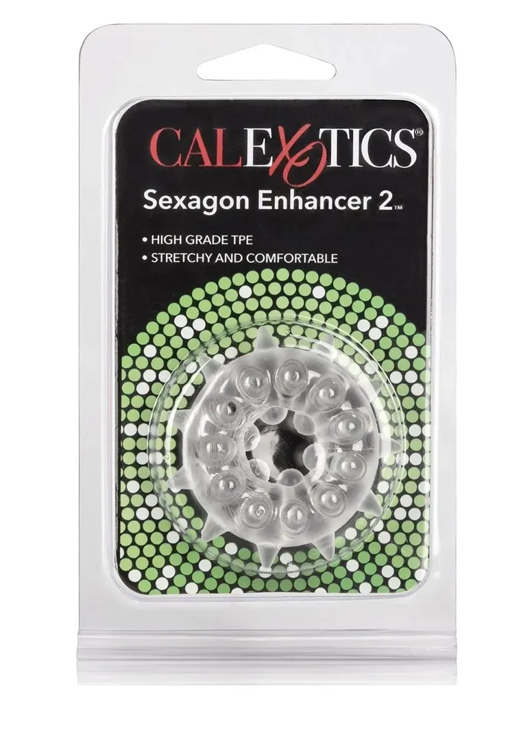 calexotics-sexagon-enhancer-2-ring-clear-pierscien-erekcyjny-z-wypustkami-stan-nowy