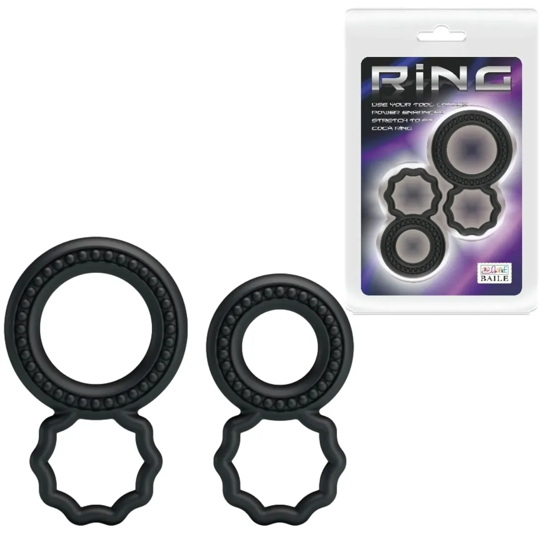 baile-cock-rings-zestaw-pierscien-uciskowych-czarne-stan-nowy