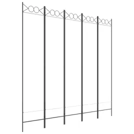 parawan-skladany-z-tkaniny-i-zelaza-bialy-200x200-cm-5-panelowy