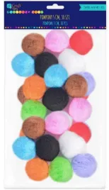 pompony-poliestrowe-kolorowe-5cm-30szt