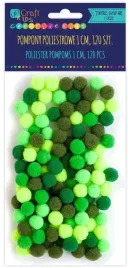 pompony-poliestrowe-zielone-1cm-120szt