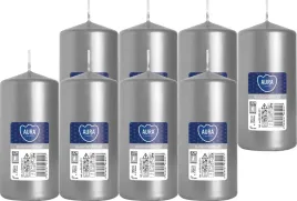 swieca-walec-bispol-20h-10cm-sw50-100-srebrny-metalik-8szt