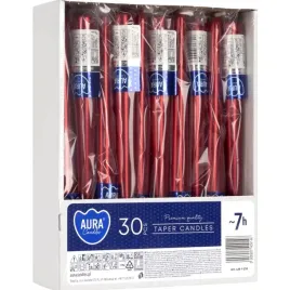 swieca-stolowa-stozek-bispol-7h-245cm-s30-1-30-czerwony-metalik-30szt