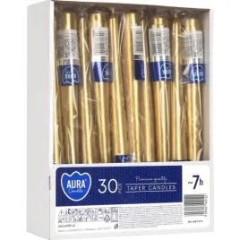 swieca-stolowa-stozek-bispol-7h-245cm-s30-1-30-zloty-metalik-30szt