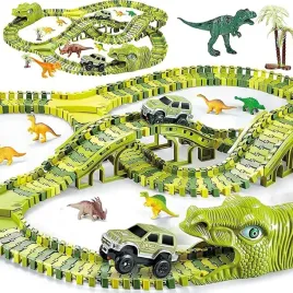 tor-samochodowy-kruzzel-dino-park-zielony-270-elementow