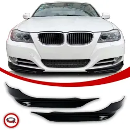 bmw-e90-e91-przednie-dokladki-zderzaka-flapsy-zwykly-zderzak-czarny-polysk