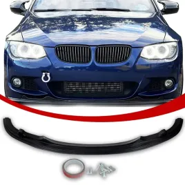 bmw-e92-e93-dokladka-przedniego-zderzaka-spoiler-mpakiet-lci-czarny-polysk