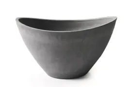 szara-donica-z-kompozytu-w-ksztalcie-lodki-30x22x17-cm