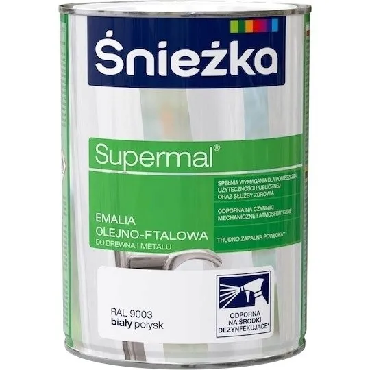 Śnieżka EMALIA OLEJNO-FTALOWA 10l Biały Połysk RAL9003