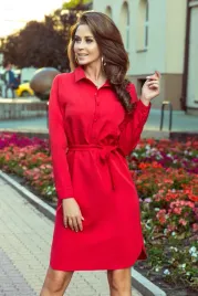 camille-koszulowa-sukienka-z-wiazaniem-czerwona