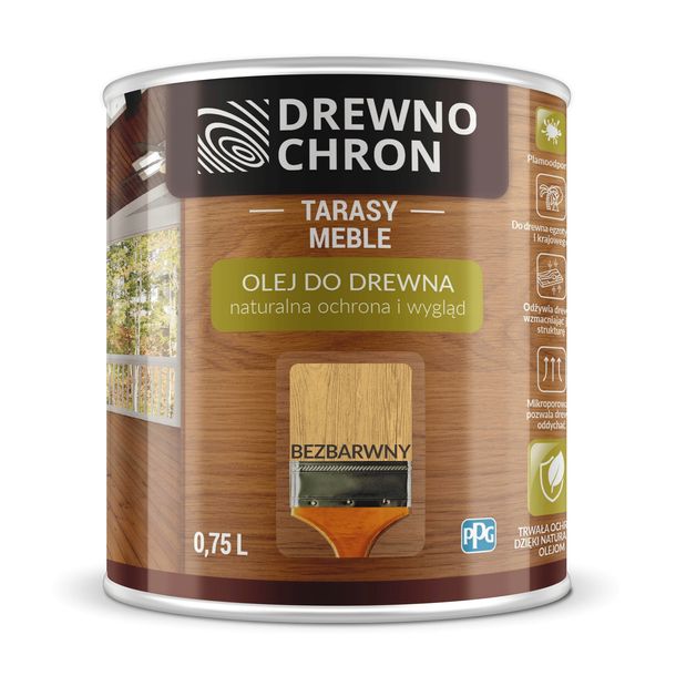 DREWNOCHRON Olej do Drewna 0,75l Bezbarwny