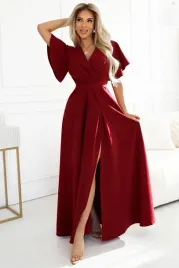 jennifer-dluga-suknia-z-rozcieciem-na-noge-rekawkiem-i-dekoltem-bordowa