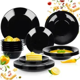 komplet-zestaw-serwis-obiadowy-talerze-24el-6-osob-czarne-na-prezent