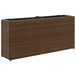 donica-ogrodowa-z-2-wkladami-brazowa-90x20x40-cm-rattan-pe