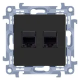 simon-10-gniazdo-komputer-2xrj45-kat-6-czarny-mat