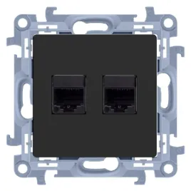 simon-10-gniazdo-komputer-2xrj45-kat-6-czarny-mat