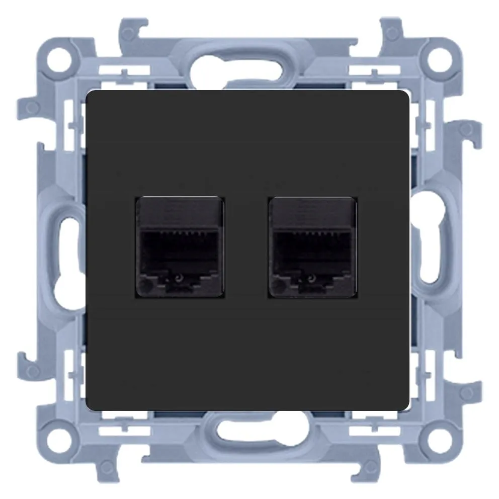 simon-10-gniazdo-komputer-2xrj45-kat-6-czarny-mat