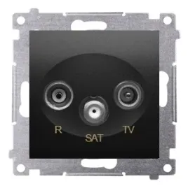 simon-54-gniazdo-rtv-sat-przelotowe-czarny-mat
