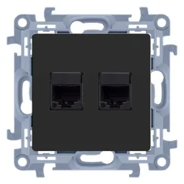 simon-10-gniazdo-komp-podwojne-2xrj45-czarny-mat