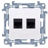 simon-10-gniazdo-komputerowe-2xrj45-kat-6-biale