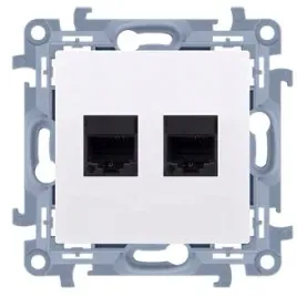 simon-10-gniazdo-komputerowe-2xrj45-kat-6-biale