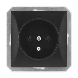 opal-gniazdo-pojedyncze-z-uziem-modul-czarny-mat