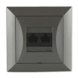 opal-gniazdo-komputerowe-podwojne-2xrj45-5e-grafit
