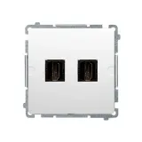 simon-basic-gniazdo-telewizyjne-2x-hdmi-biale