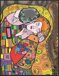 kolorow-welw-297x21-klimt-pocalunek
