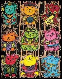 kolorowanka-welw-47x35-kotki-szczescia