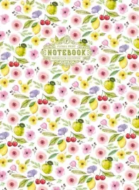 notatnik-ozdobny-64-strony-kratka-kwiaty-zielone