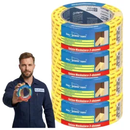 tasma-malarska-papierowa-blue-dolphin-maskujaca-3-dni-30mm-x-50m-zolta-4szt